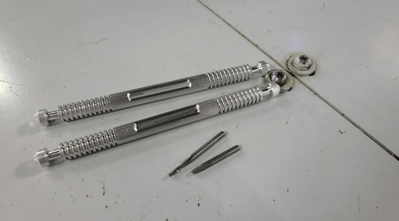 Broken Endmill and Scrapped Part.