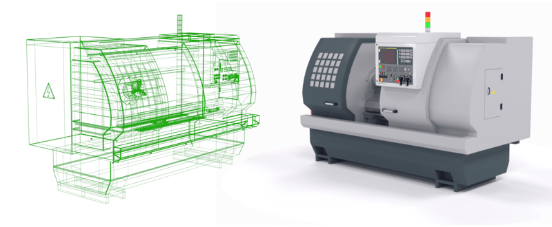 CNC Machine and Digital Twin.
