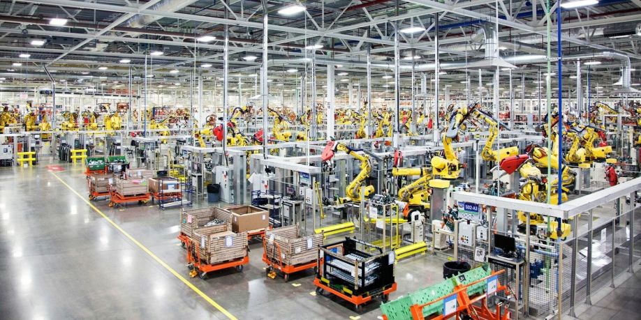 Fanuc Robots on Factory Floor to Automate Production
