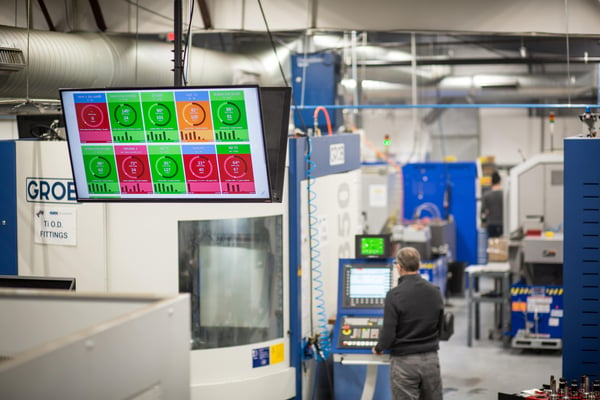 Dashboard on Shop Floor of Manufacturer