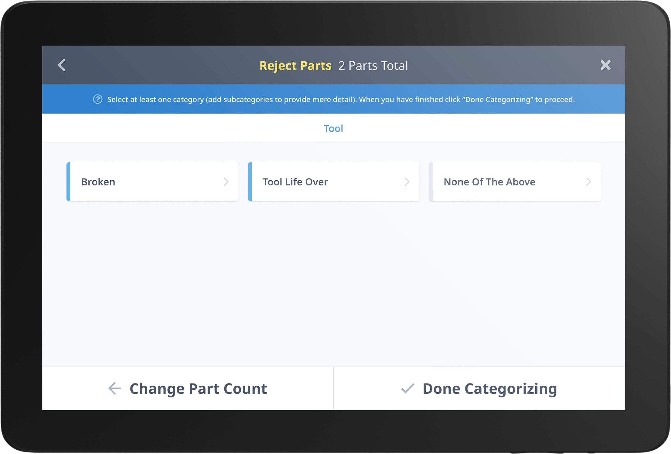 Rejected Parts Dashboard