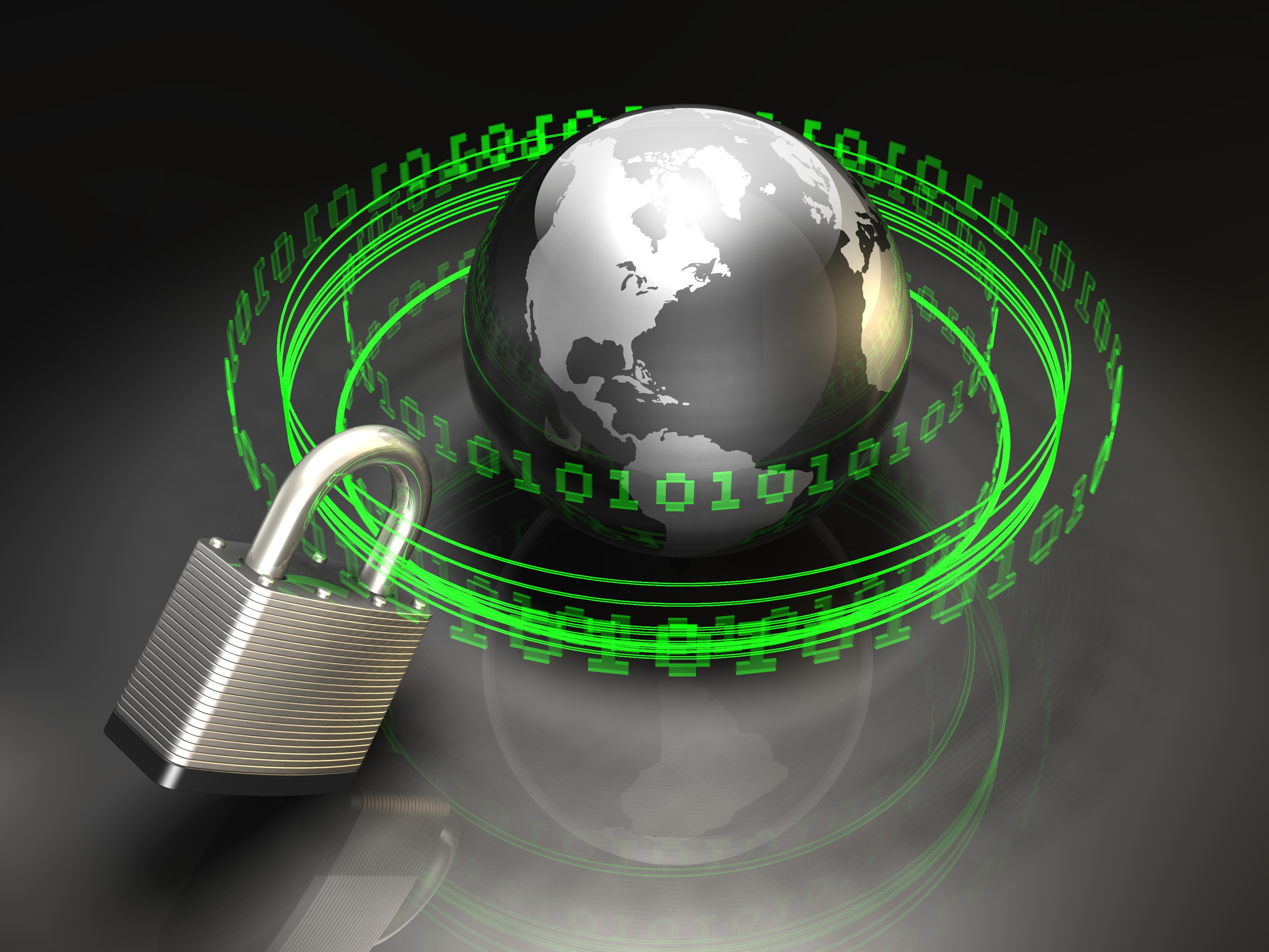 Padlock on Ring of Data Around Planet