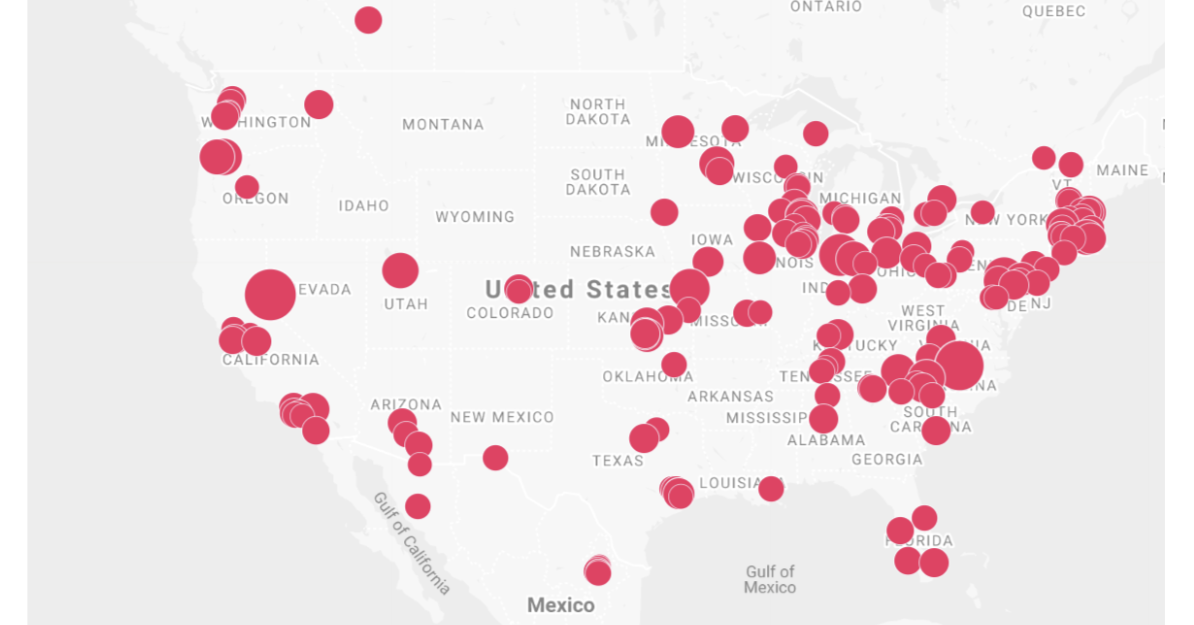 Geographical Distribution of MachineMetrics Customers